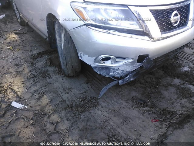 5N1AR2MM2DC685153 - 2013 NISSAN PATHFINDER S/SV/SL/PLATINUM SILVER photo 6