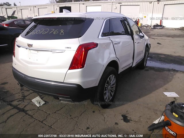 1GYKNDRSXJZ109028 - 2018 CADILLAC XT5 LUXURY WHITE photo 4