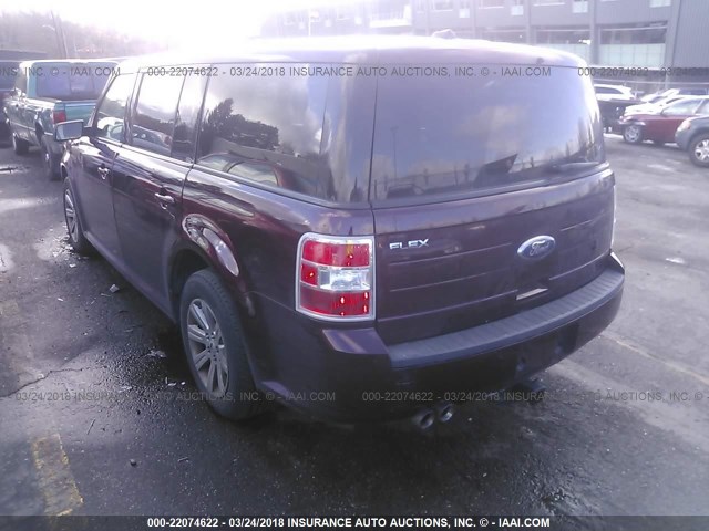 2FMGK5BC0BBD29212 - 2011 FORD FLEX SE PURPLE photo 3