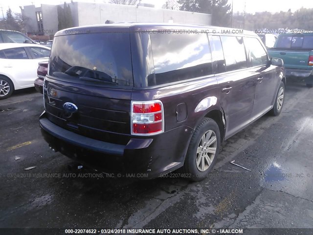 2FMGK5BC0BBD29212 - 2011 FORD FLEX SE PURPLE photo 4