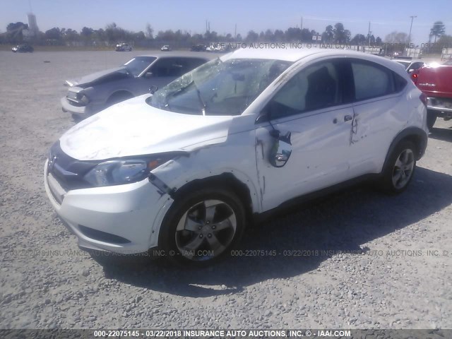 3CZRU5H34GM720913 - 2016 HONDA HR-V LX WHITE photo 2