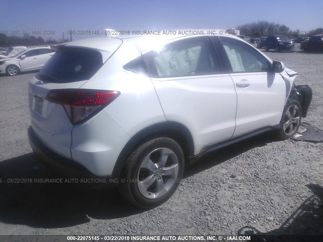 3CZRU5H34GM720913 - 2016 HONDA HR-V LX WHITE photo 4