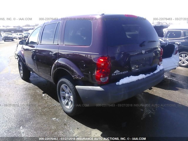 1D4HB38N24F184247 - 2004 DODGE DURANGO ST BURGUNDY photo 3