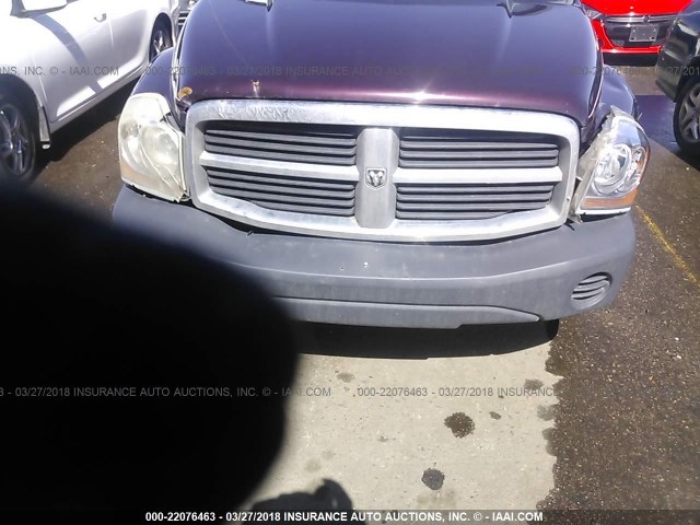 1D4HB38N24F184247 - 2004 DODGE DURANGO ST BURGUNDY photo 6