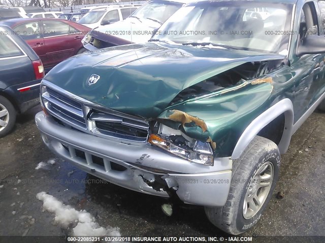 1D7HG48N53S275898 - 2003 DODGE DAKOTA QUAD SLT GREEN photo 6