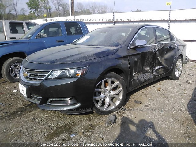 2G1165S38F9276957 - 2015 CHEVROLET IMPALA LTZ GRAY photo 2