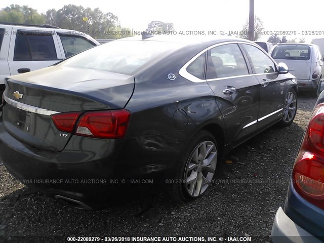 2G1165S38F9276957 - 2015 CHEVROLET IMPALA LTZ GRAY photo 4