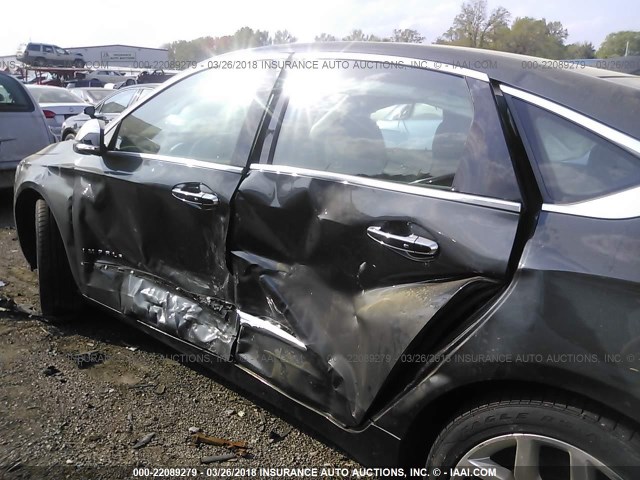 2G1165S38F9276957 - 2015 CHEVROLET IMPALA LTZ GRAY photo 6