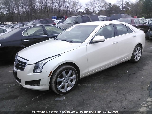 1G6AG5RX4E0111187 - 2014 CADILLAC ATS WHITE photo 2