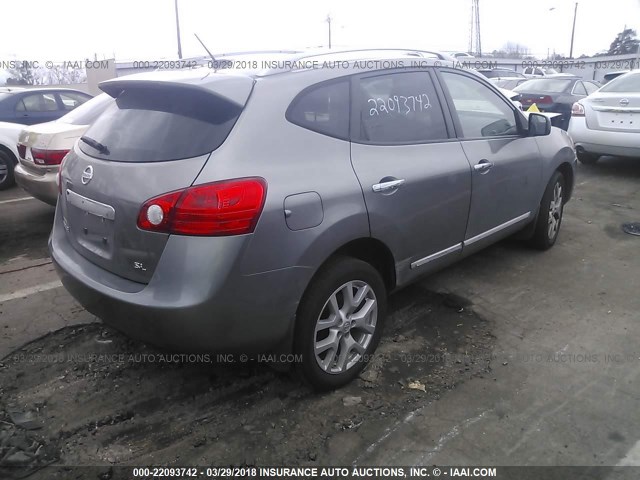 JN8AS5MT9BW174525 - 2011 NISSAN ROGUE S/SV/KROM GRAY photo 4