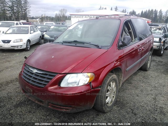 1C4GP45R85B355888 - 2005 CHRYSLER TOWN & COUNTRY  BURGUNDY photo 2