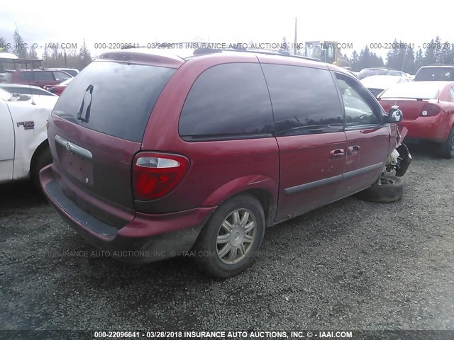 1C4GP45R85B355888 - 2005 CHRYSLER TOWN & COUNTRY  BURGUNDY photo 4