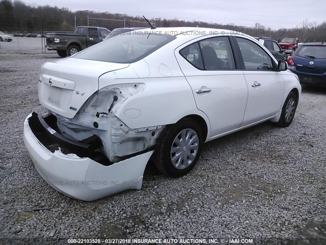 3N1CN7APXCL891542 - 2012 NISSAN VERSA S/SV/SL WHITE photo 4