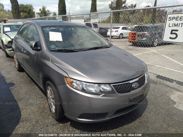 KNAFU4A2XC5514187 - 2012 KIA FORTE EX GRAY photo 1