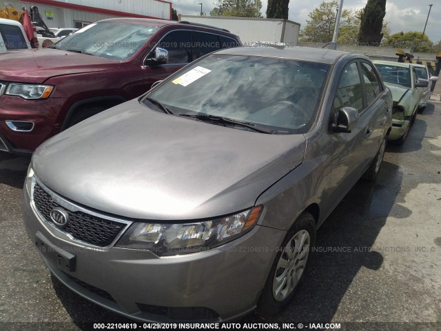 KNAFU4A2XC5514187 - 2012 KIA FORTE EX GRAY photo 2