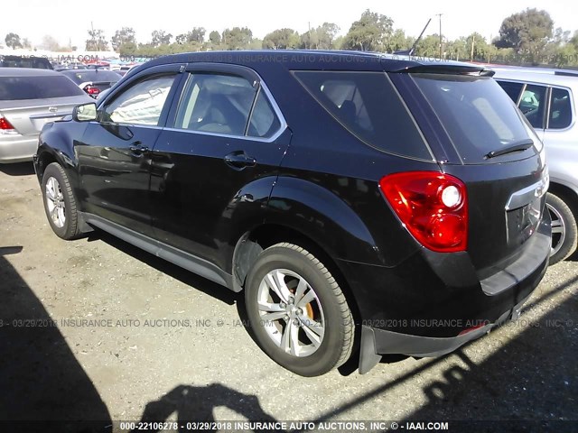 2GNALBEK0D6228554 - 2013 CHEVROLET EQUINOX LS 黑色 照片 3