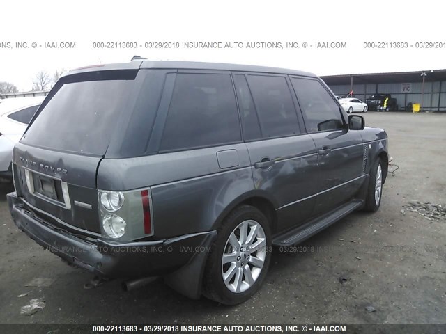 SALMF134X6A231259 - 2006 LAND ROVER RANGE ROVER SUPERCHARGED GRAY photo 4