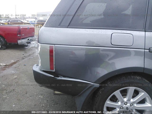 SALMF134X6A231259 - 2006 LAND ROVER RANGE ROVER SUPERCHARGED GRAY photo 6