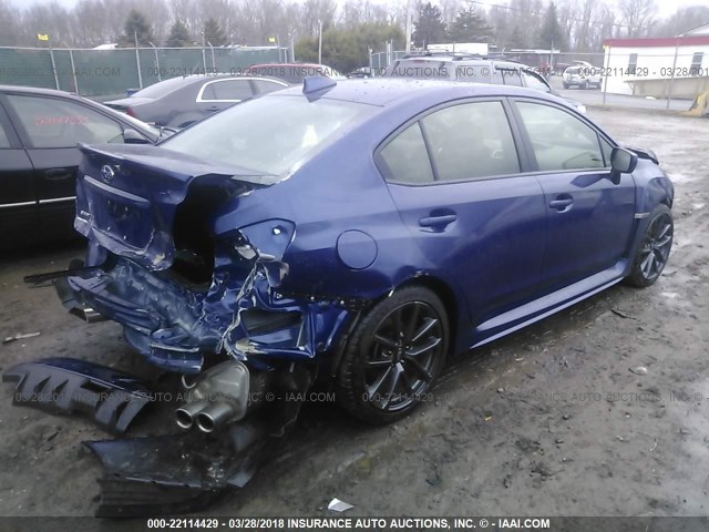 JF1VA1C64J9818360 - 2018 SUBARU WRX PREMIUM BLUE photo 4