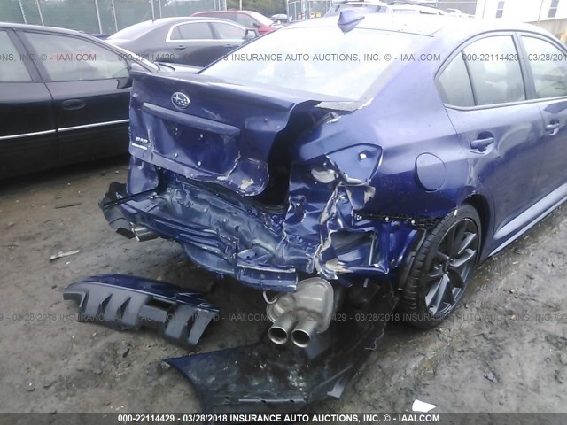 JF1VA1C64J9818360 - 2018 SUBARU WRX PREMIUM BLUE photo 6