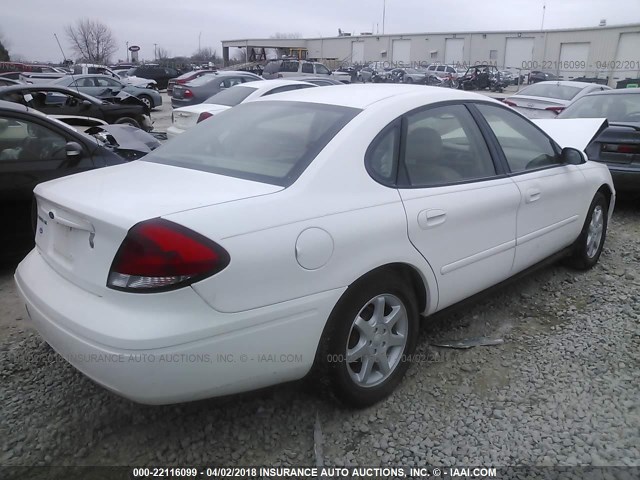 1FAFP56UX6A225788 - 2006 FORD TAURUS SEL WHITE photo 4