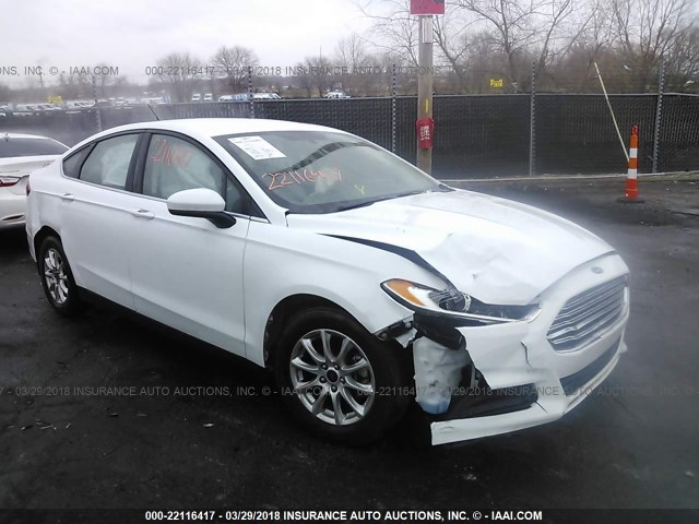 3FA6P0G75GR156723 - 2016 FORD FUSION S WHITE photo 1