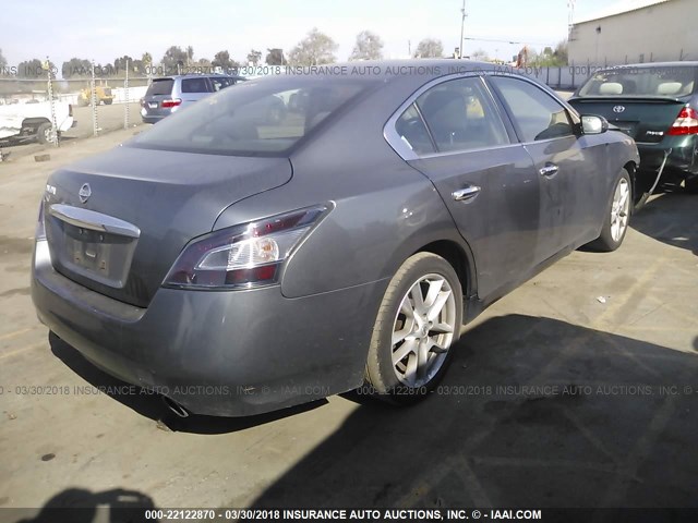 1N4AA5AP1EC462279 - 2014 NISSAN MAXIMA S/SV GRAY photo 4