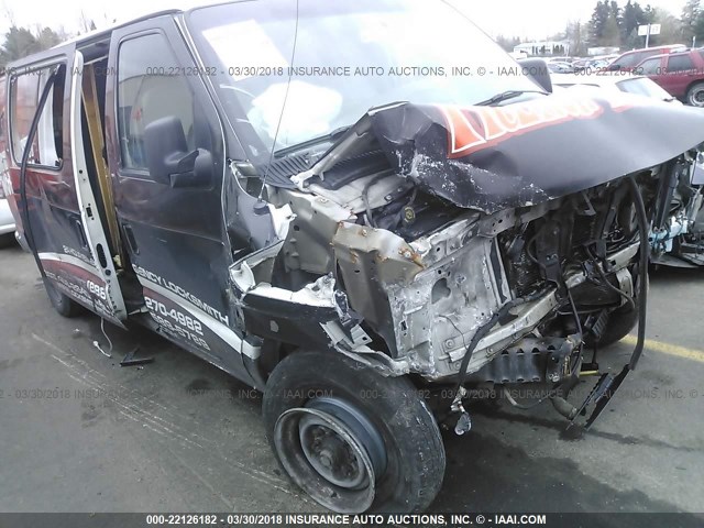 1FTNE14W68DA36453 - 2008 FORD ECONOLINE E150 VAN BLACK photo 1