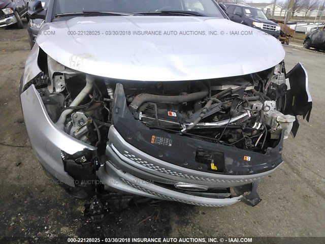 1FM5K8D89FGB88558 - 2015 FORD EXPLORER XLT SILVER photo 6