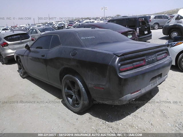 2C3CDZAG5FH713129 - 2015 DODGE CHALLENGER SXT BLACK photo 3