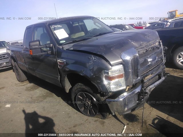 1FTWX31R18EB10249 - 2008 FORD F350 SRW SUPER DUTY GRAY photo 1