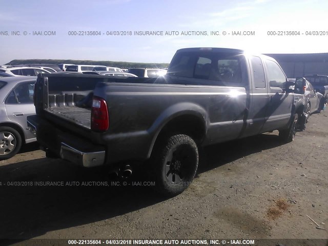 1FTWX31R18EB10249 - 2008 FORD F350 SRW SUPER DUTY GRAY photo 4