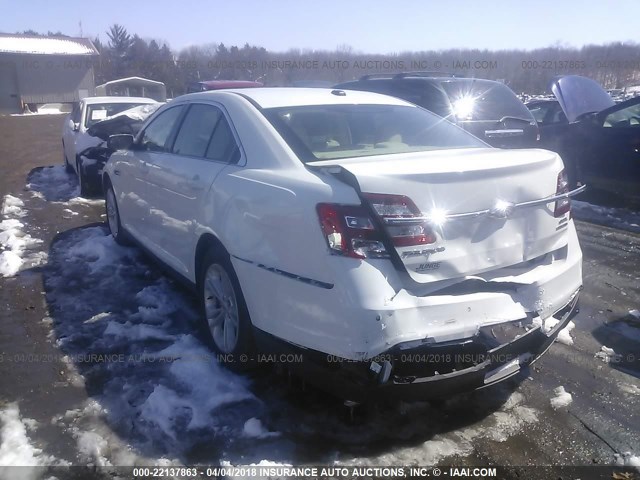 1FAHP2E8XGG103586 - 2016 FORD TAURUS SEL WHITE photo 3