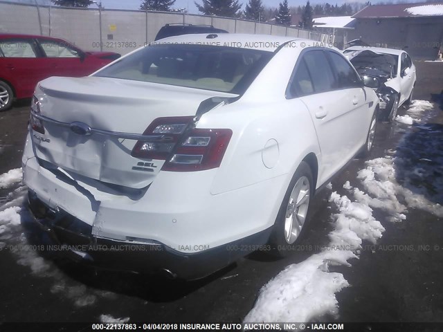 1FAHP2E8XGG103586 - 2016 FORD TAURUS SEL WHITE photo 4