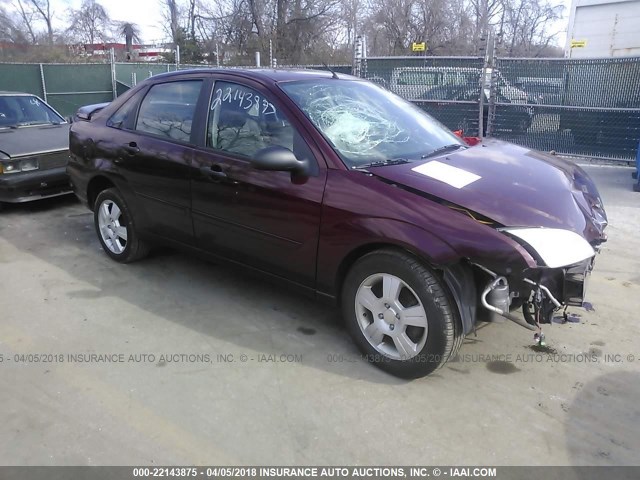 1FAHP34N96W103306 - 2006 FORD FOCUS ZX4 MAROON photo 1