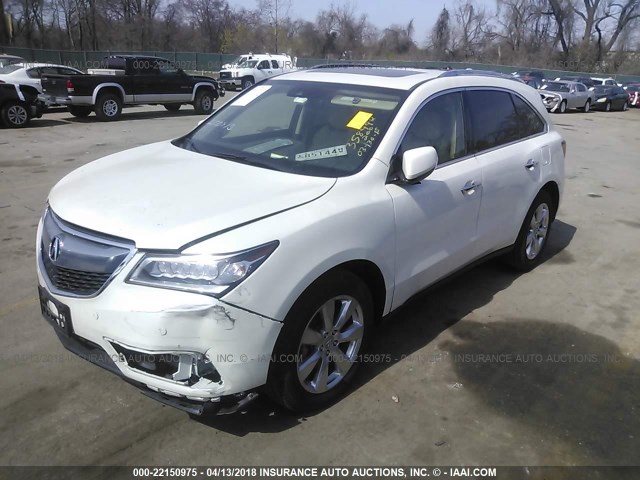 5FRYD4H93GB053562 - 2016 ACURA MDX ADVANCE WHITE photo 2