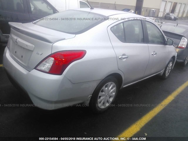 3N1CN7AP6GL917463 - 2016 NISSAN VERSA S/S PLUS/SV/SL SILVER photo 4