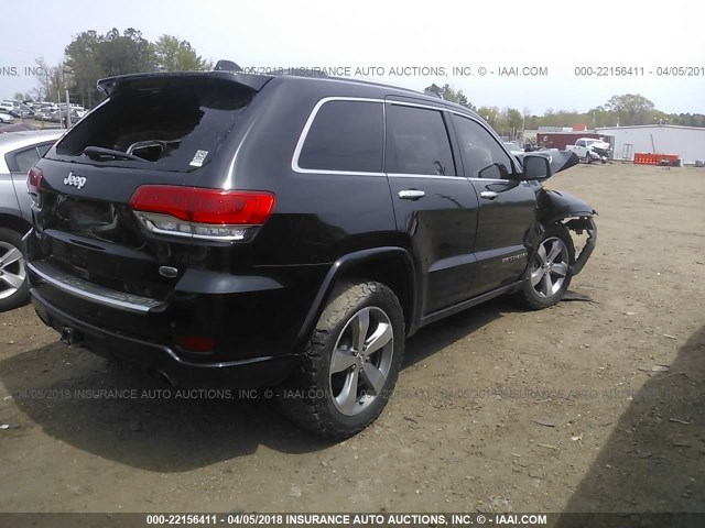 1C4RJFCT2EC137721 - 2014 JEEP GRAND CHEROKEE OVERLAND BLACK photo 4