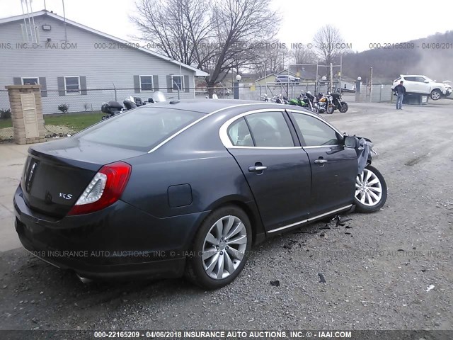 1LNHL9EK2DG607261 - 2013 LINCOLN MKS GRAY photo 4