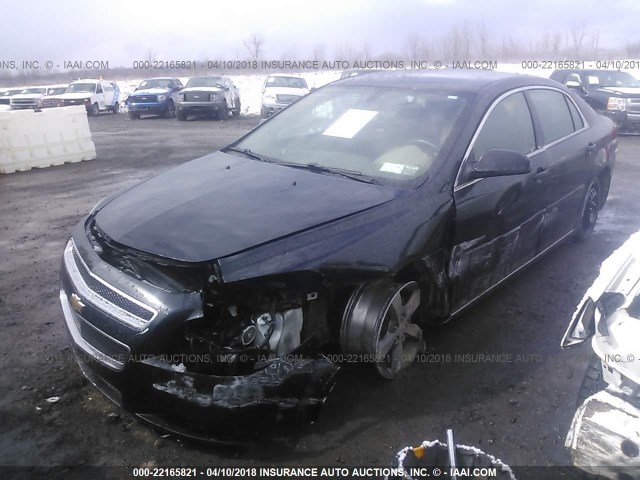 1G1ZC5EU8BF190453 - 2011 CHEVROLET MALIBU 1LT BLACK photo 2