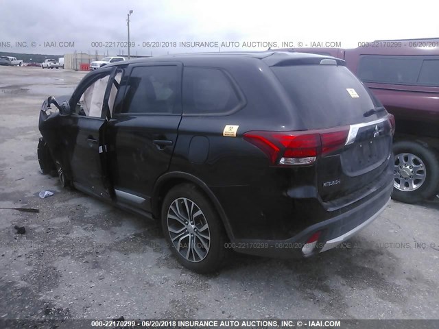 JA4AD2A34GZ039140 - 2016 MITSUBISHI OUTLANDER ES შავი ფოტო 3