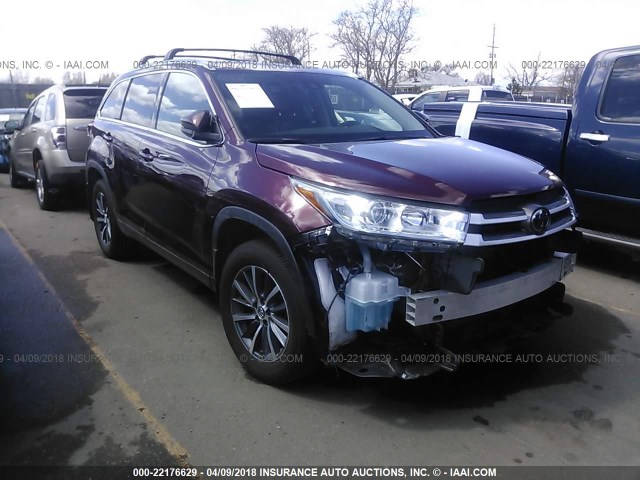 5TDJZRFH7HS481482 - 2017 TOYOTA HIGHLANDER SE/XLE RED photo 1