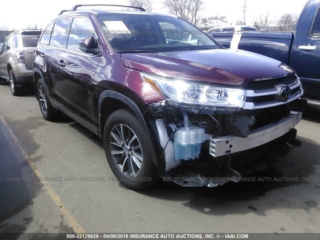 5TDJZRFH7HS481482 - 2017 TOYOTA HIGHLANDER SE/XLE RED photo 6