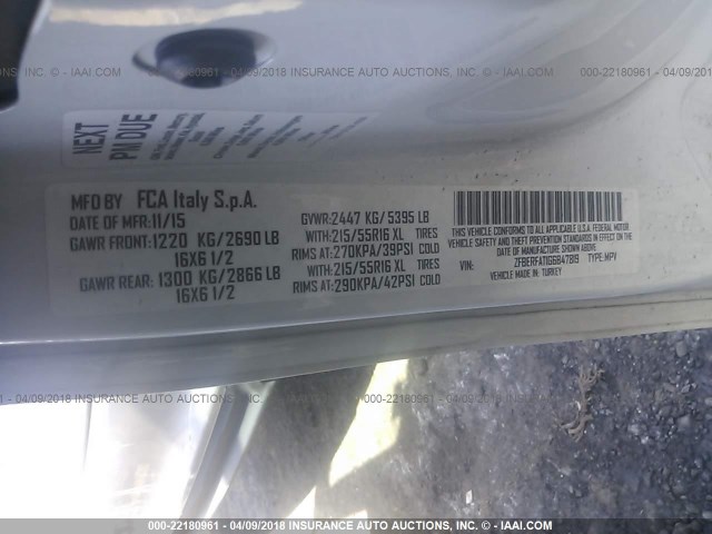 ZFBERFAT1G6B47819 - 2016 RAM PROMASTER CITY  白色 照片 9