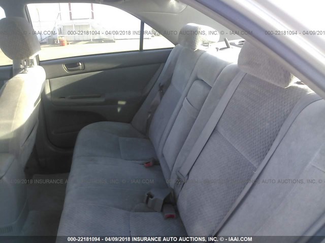 4T1BE32KX3U201830 - 2003 TOYOTA CAMRY LE/XLE/SE SILVER photo 8