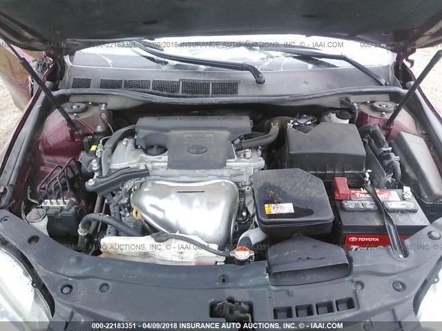 4T1BF1FK9GU571331 - 2016 TOYOTA CAMRY LE/XLE/SE/XSE MAROON photo 10