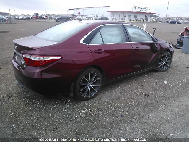 4T1BF1FK9GU571331 - 2016 TOYOTA CAMRY LE/XLE/SE/XSE MAROON photo 4