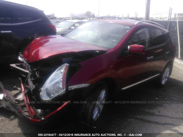JN8AS5MT1CW264124 - 2012 NISSAN ROGUE S/SV RED photo 2