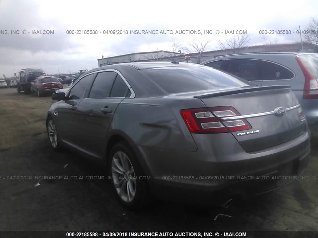 1FAHP2E86DG187787 - 2013 FORD TAURUS SEL GRAY photo 3