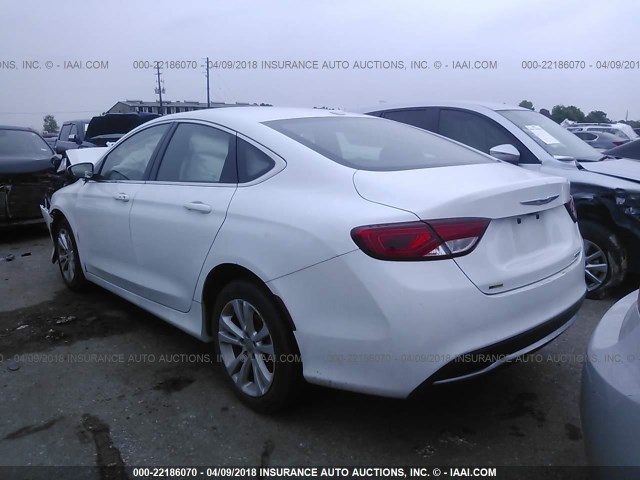 1C3CCCABXGN126633 - 2016 CHRYSLER 200 LIMITED WHITE photo 3